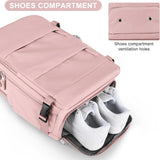 42L Travel Backpack Cabin Bag Hand Luggage Flight with Dry Wet Sorting, 42 x 30 x 20 cm, Pink - Extra Image