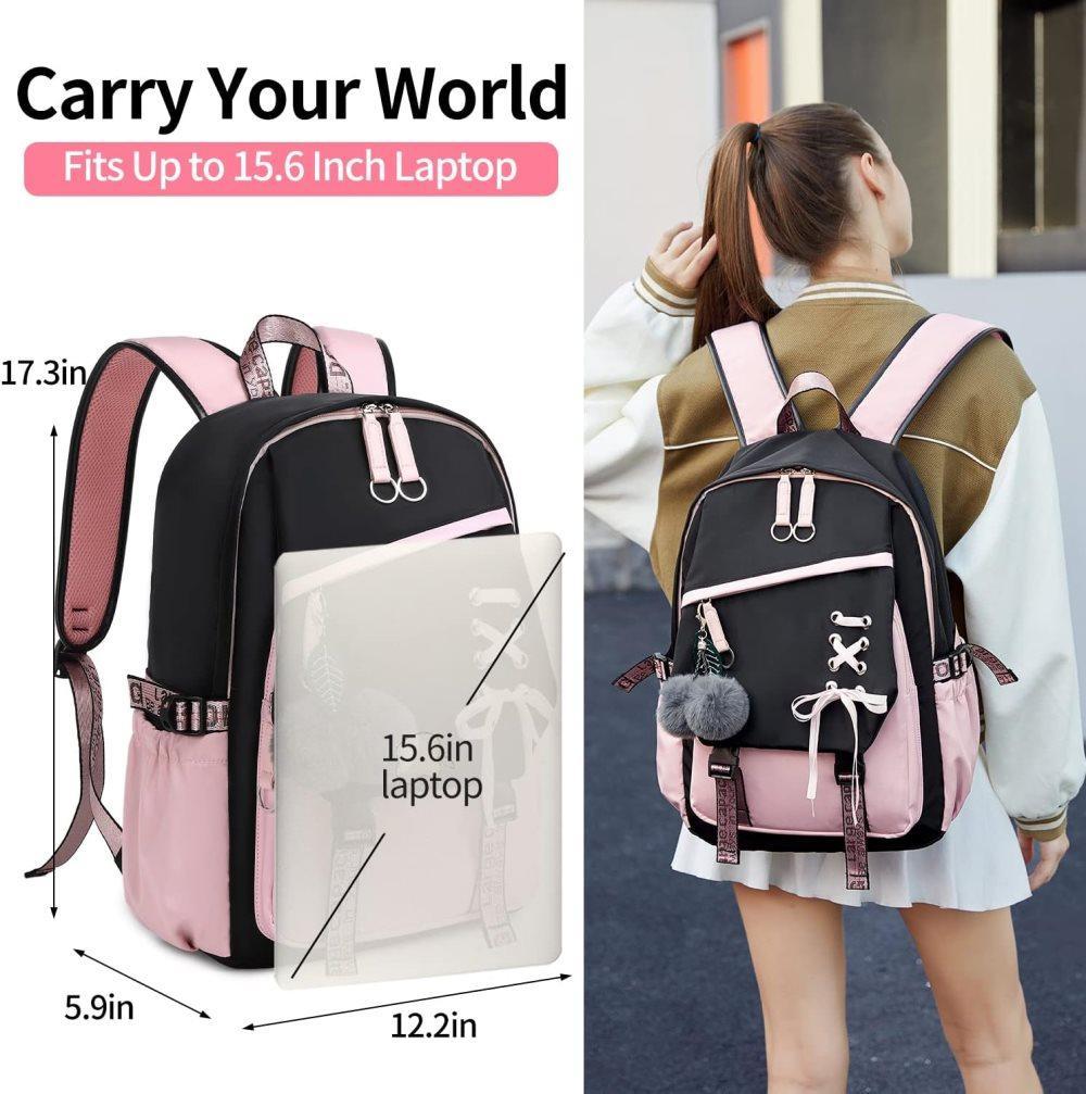 Children Backpack for School, Waterproof Durable Large Capacity Backpack for Kids Teens, Comfortable to Carry, Pink