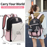 Children Backpack for School, Waterproof Durable Large Capacity Backpack for Kids Teens, Comfortable to Carry, Pink