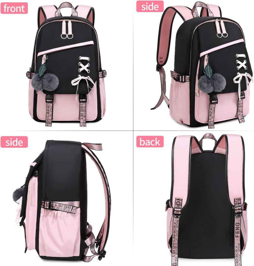 Children Backpack for School, Waterproof Durable Large Capacity Backpack for Kids Teens, Comfortable to Carry, Pink