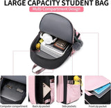 Children Backpack for School, Waterproof Durable Large Capacity Backpack for Kids Teens, Comfortable to Carry, Pink