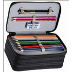 72 Holes Pen Case with Compartments, Large Capacity Lightweight Durable for Students and Office Use, Orange