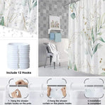 Waterproof Shower Curtain Green Mildew Resistant, 180x180 cm