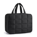 Women's Hanging Travel Makeup Bag with Jewelry Compartment, Black, 31×12×23 cm