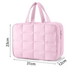 Women's Hanging Travel Makeup Bag with Jewelry Compartment, Black, 31×12×23 cm