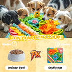 Interactive Slow Feeding Mat for Dogs, Portable Snuff Mat for Foraging Training, Blue