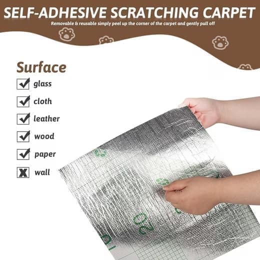 Self-adhesive cat scratching board wall and sofa protector DIY corner mat for cats, 40cm x 200cm, compatible with Wood