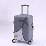 Elastic Suitcase Cover Travel Luggage Protective Cover Scratch Resistant, for Trolley Case, 22-24 inch, Gray