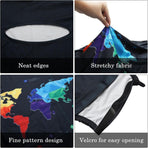 Elastic Suitcase Cover Travel Luggage Protective Cover Scratch Resistant Black, S (18-20 inch)