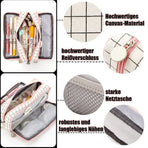 3 Compartments Large Pencil Case, 21x10cm, Multicolored, High Capacity Storage