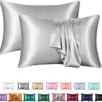 2-Pack Satin Pillowcase Silky Soft, 50 x 75cm, Light Gray