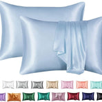 2-Pack Satin Pillowcase, Light Blue, 50 x 75cm