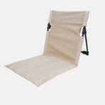 Foldable Beach Chair with Storage Bag, Collapsible Sun Lounger, Lightweight Camping Chair, Beige