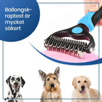 Dog Cat Undercoat Grooming Comb with Stainless Steel Blade, Blue