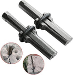 5-Pack 16mm Cracking Wedges, Durable Rock Cutting Tool for Stone Cracking, 16mm