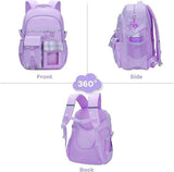 15.6 Inch Cute Kawaii Kids Backpack for Girls with Compartments, Blue, Elementary School & Teenage Girls School Bag