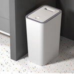 12L Trash Can with Lid, Durable Corrosion-Resistant Odor and Leak Proof for Kitchen Bathroom Living Room, Gray