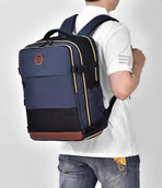 Multifunctional Backpack with Shoe Compartment for School Travel and Work, 28x19x42 cm, Green