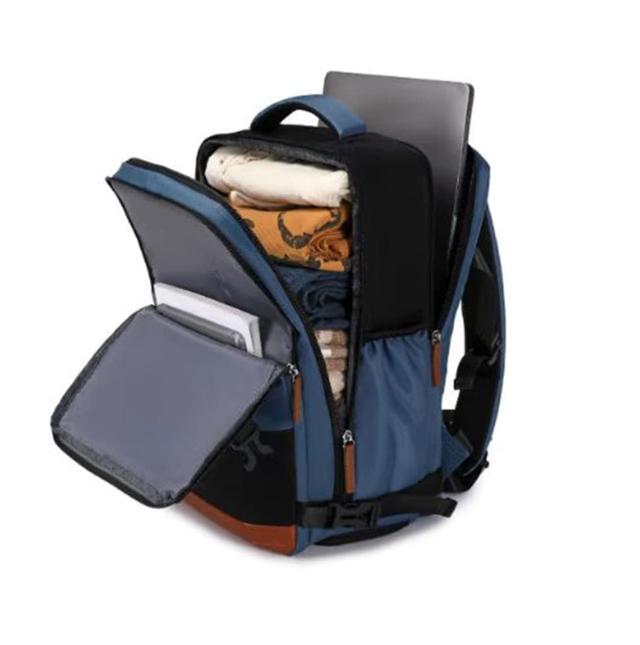 Multifunctional Backpack with Shoe Compartment for School Travel and Work, 28x19x42 cm, Green