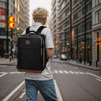 28L Multifunctional Backpack with Shoe Compartment for School Travel Work, 28x19x42cm, Blue