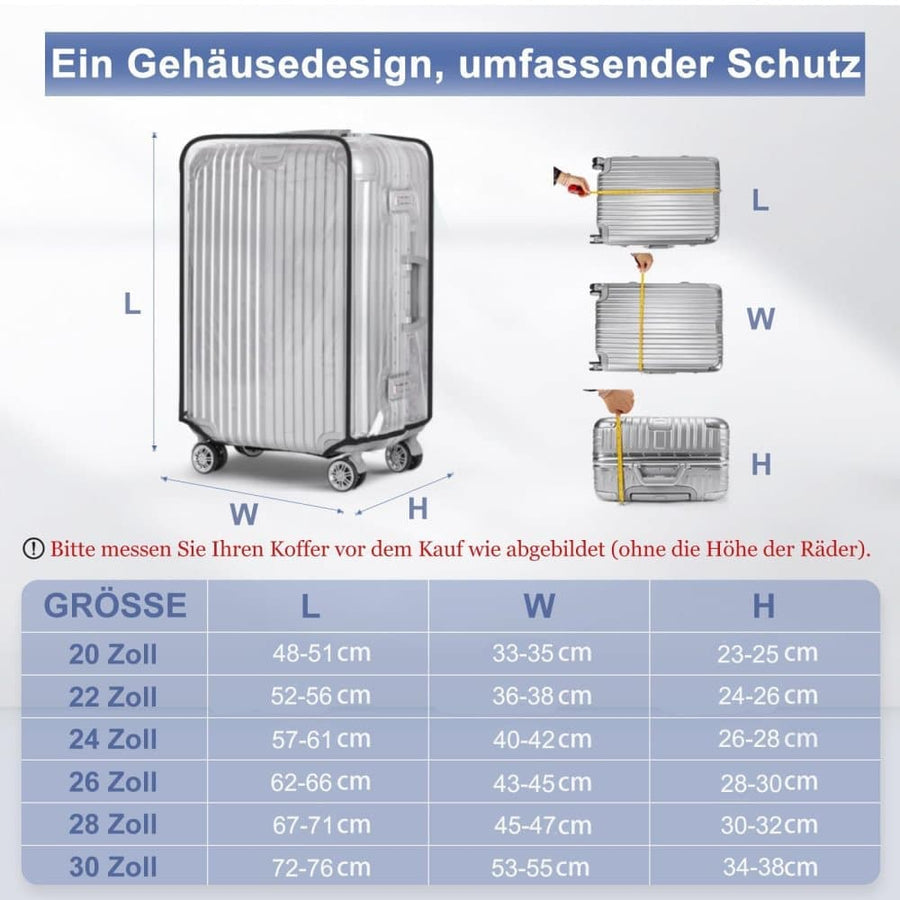 24 Inch Transparent Protective Case for Suitcase, Waterproof Dustproof Durable Extra Thick, Compatible with Cabin Bags and Suitcases
