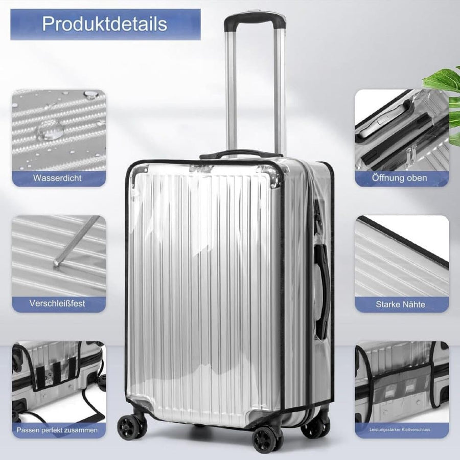 24 Inch Transparent Protective Case for Suitcase, Waterproof Dustproof Durable Extra Thick, Compatible with Cabin Bags and Suitcases