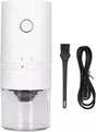 Portable USB Coffee Grinder for Espresso, Automatic Grinding, Compatible with Travel Home and Camping, White