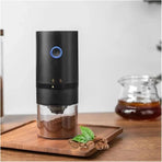 Portable USB Coffee Grinder for Espresso, Automatic Grinding, Compatible with Travel Home and Camping, White