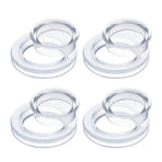 4-pack Transparent Silicone Umbrella Hole Ring and Cap for Garden and Patio, 2.5-inch