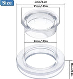 4-pack Transparent Silicone Umbrella Hole Ring and Cap for Garden and Patio, 2.5-inch