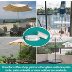 4-pack Transparent Silicone Umbrella Hole Ring and Cap for Garden and Patio, 2.5-inch