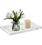 Silicone storage tray organizer for makeup and small items, 30 cm x 12.5 cm, Light gray