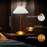 Portable LED Table Lamp with 3 Brightness Levels, USB Desk Lamp for Bedside Dining Table and Desk, White - 45-Degree Angle