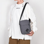 Waterproof Shoulder Backpack Multifunctional with Two Compartments, 16x23x9cm Gray