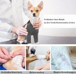 3XL Dog Elbow Protection, Dark Gray, Breathable Elastic Post-Surgery Foreleg Cover to Prevent Licking and Biting