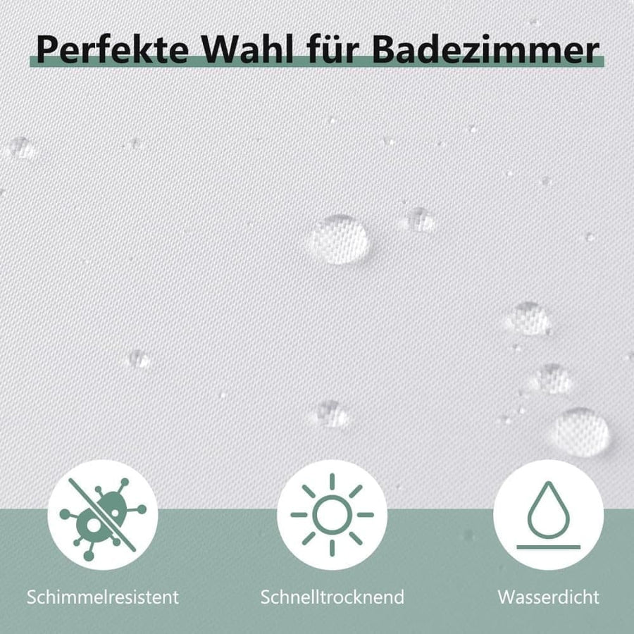Waterproof Quick-Drying Shower Curtain 180x180cm, Mold Resistant for Bathroom and Outdoor Use, Light Purple