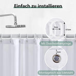 Waterproof Quick-Drying Shower Curtain 180x180cm, Mold Resistant for Bathroom and Outdoor Use, Light Purple