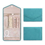 Green Travel Jewelry Box with Compartments, 23cm, Compact Jewelry Storage Bag Easy to Carry