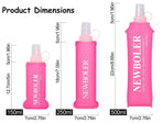 500ml Foldable Water Bottle BPA-Free Soft Bottle for Marathons Camping Hiking, 500ml, Purple