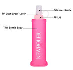 500ml Foldable Water Bottle BPA-Free Soft Bottle for Marathons Camping Hiking, Green