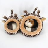 Pet Bed (Plush/PP Cotton) Size: 230mm Color: Green for Rabbits/Guinea Pigs (1pc) - Side View