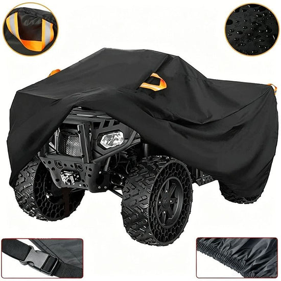 210D ATV Cover - Waterproof and Sunscreen Beach Car Cover, Four-Wheel Off-Road Vehicle Cover(L（200*95*106CM）)