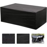 Rectangular Table Cover for Garden Furniture, UV Protection, Black, 150 x 130 x 90 cm