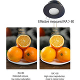 4 Pack Recessed Spotlights, LED 5W 3000K Warm White, IP65 Waterproof, Satin Nickel Black, Cutout 68 mm