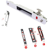 2 Pack Sliding Bay Lock Latch, Single Sided Hook Lock for Sliding Door and Window - Top-Down View