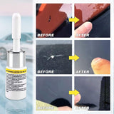 Windshield Repair Kit, Cracked Glass Repair Glue for Chips, Bubbles, Star and Half Moon Cracks - Side View