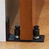 Sliding Door Floor Guide, Adjustable Carbon Steel Barn Door Floor Track - Front View