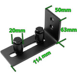 Sliding Door Floor Guide, Adjustable Carbon Steel Barn Door Floor Track - Side View