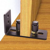 Sliding Door Floor Guide, Adjustable Carbon Steel Barn Door Floor Track - Top-Down View