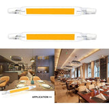 R7S LED Bulb, 78 mm 230V 5W Warm White, Non Dimmable COB Linear Lamp - Side View